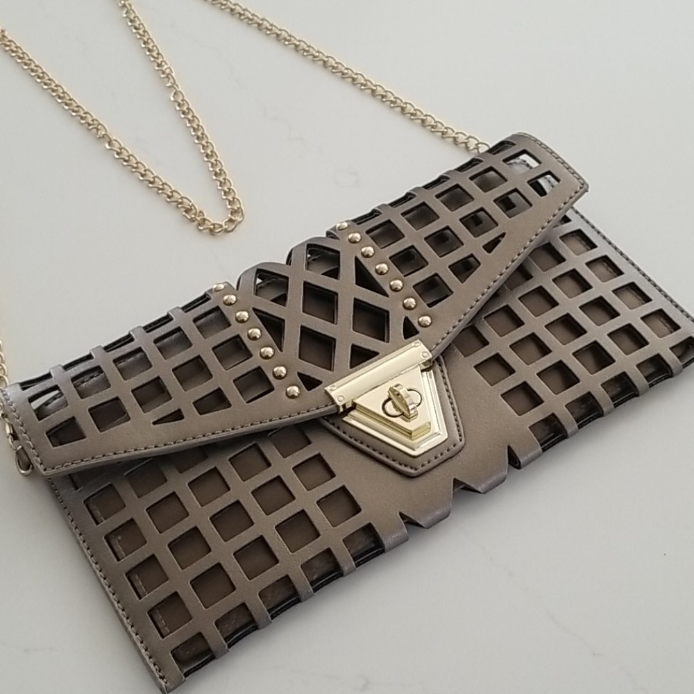 Laser Cut Crossbody Clutch Purse